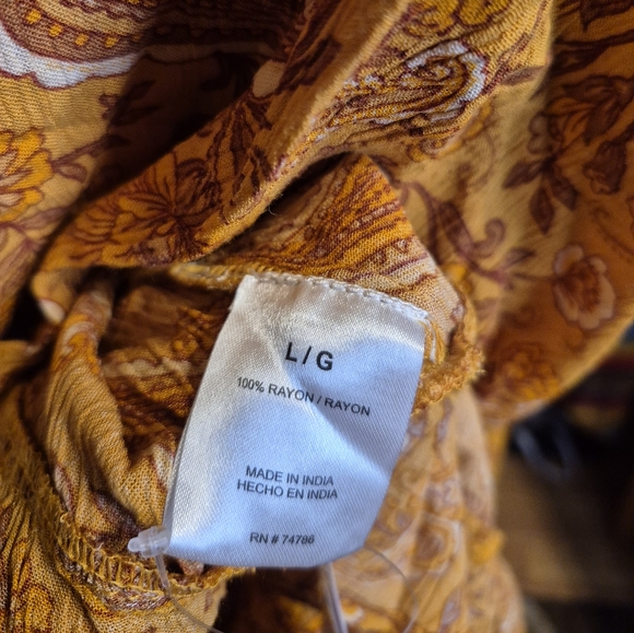 Bila Bohemian Orange Paisley Dress - Picture 4 of 5